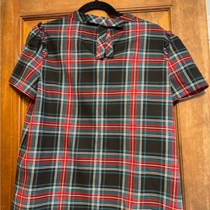 Draper James Red and Blue Plaid Button Down Shirt